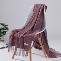 Solid Cashmere Pashmina Beautiful Winter Warm Scarf Small Plaid Women Shawl Long Tassel Speckled Color Wraps Soft Feeling