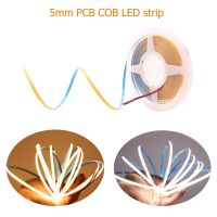 5mm  COB LED Strip 384LEDs/m Super Thin Soft Flexible Light Bar Warm Cold White 3000K /4000K/ 6000K  For Decor LightingDC12V/24V LED Strip Lighting