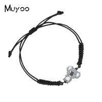 2022 New Arrival Cartoon Gray Animal Lazy Koala Handmade Adjustable Rope Bracelets Epoxy Resin Acrylic Weave Bracelets