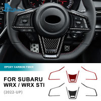 Airspeed เคสคาร์บอนไฟเบอร์สำหรับ Subaru Wry 22-23,ขอบพวงมาลัย Centre ปุ่มสติกเกอร์แผงกรอบสติกเกอร์ตกแต่งภายใน