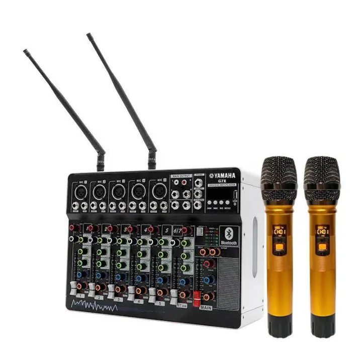 YAMAHA G7X POWER MIXER MP3 USB MONITER Bluetooth WITH WIRELESS