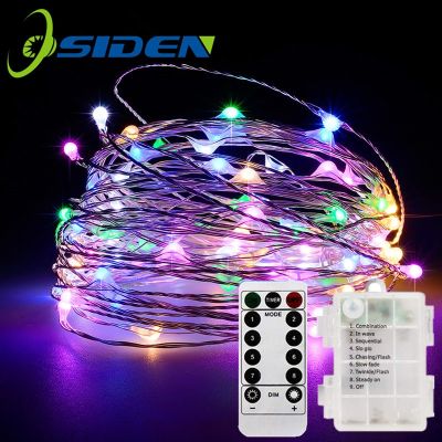 Christmas 33Feet 100 Led Fairy String Lights with Battery Remote Timer Control Operated Waterproof Copper Wire Twinkle Light 20m