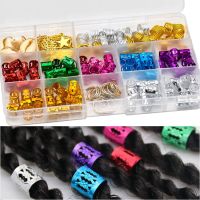 【LZ】✲♗  Cabelo Braiding Metal Cuffs Dreadlocks Beads Braid Rings Clips Dread Locks Hair Rings Acessórios de Decoração Jóias 100Pcs