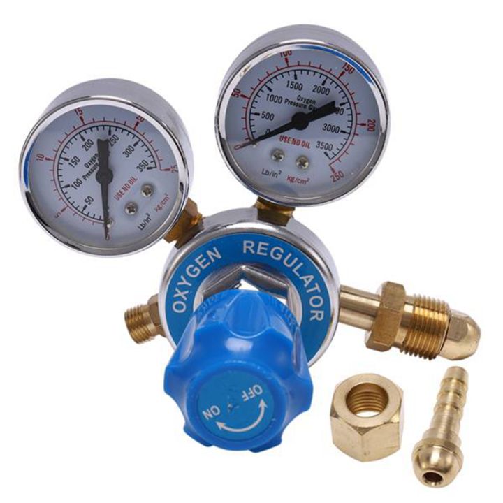 Oxygen Gas Bottle Regulators O2 Reducing Pressure Inhaler Double Gauge ...