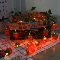 [JHY Store] COD คริสต์มาส10 LED strawberry String Fairy ไฟคริสต์มาสปาร์ตี้โคมไฟบ้านแบตเตอรี่