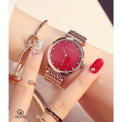 ☜㍿❀ แฟชั่น Rose Gold สแตนเลสผู้หญิงนาฬิกาหรูหราสุภาพสตรีเพชรนาฬิกาข้อมือสำหรับผู้หญิง Reloj Mujer ประณีตหญิงนาฬิกา