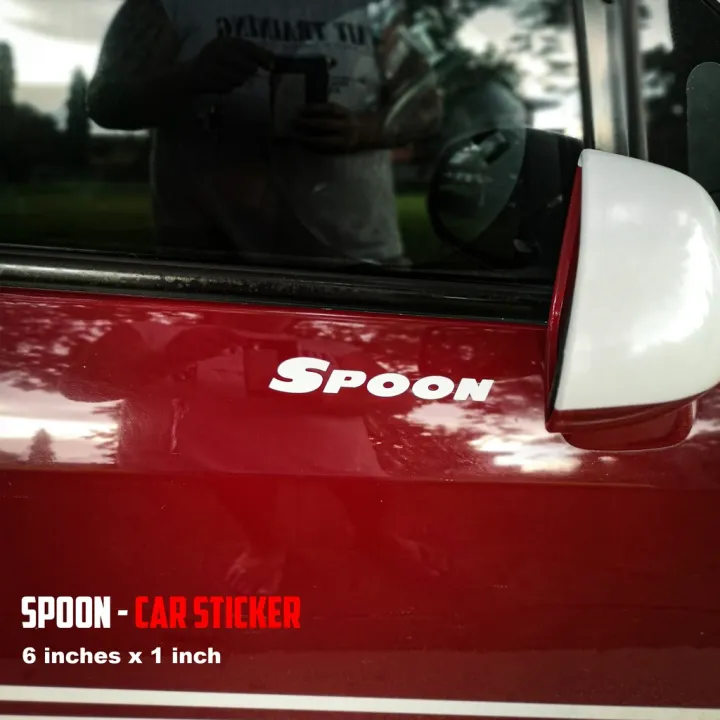 Spoon Sports Side Mirror Sticker Inspired Car Decals Lazada PH