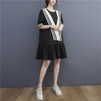 3246 Summer Black Mermaid Dress For Women Sailor Collar Woman Short Sleeve Sexy Vintage Ruffles Mini Female Loose