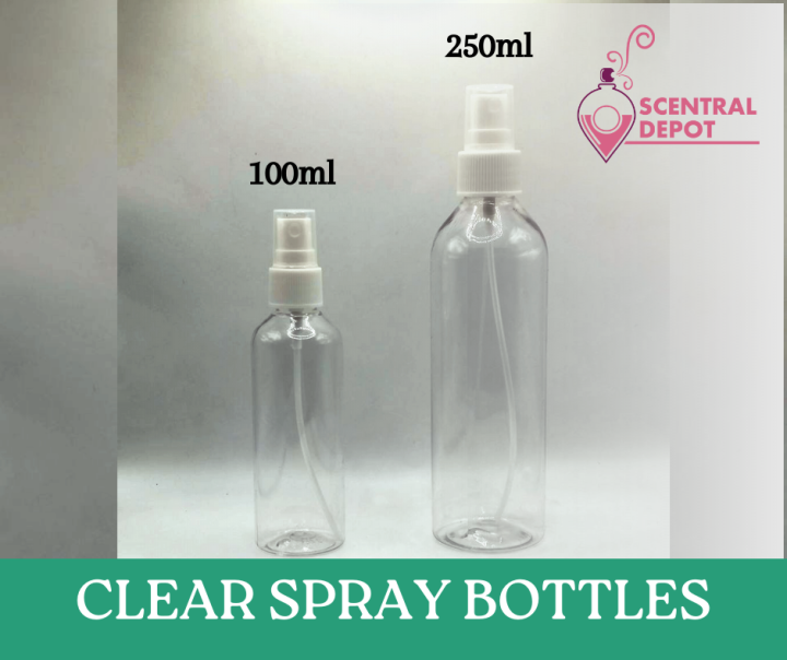 Clear Empty Mist Spray Bottle with White Nozzle 100ml and 250ml | Lazada PH