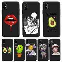 ◕﹉™ Personality Black Fashion Phone Case For iPhone X XR XS Case Soft Colorful TPU For Apple iPhone X Xr XS MAX Silicone Cute Cover