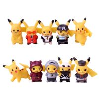 10ชิ้น/เซ็ต Takara Tomy การ์ตูน Pokemon คาวาอิ Pikachu ของเล่นแอ็คชั่นตุ๊กตาโมเดลแกะสลัก S สำหรับเด็ก