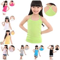 【Leafish】Girls Camisole Cotton 90-160Cm Kids Solid Color Singlet Undershirt Children Tank Tops For Summer