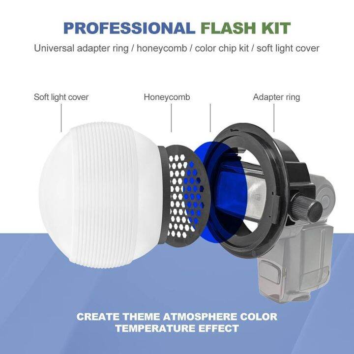 hiffin-d25-professional-flash-accessories-kit-ชุดโดมกระจายแสง-อุปกรณ์เสริมสำหรับการถ่ายภาพและวีดิโอ