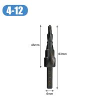 HH-DDPJHss Cobalt Step Stepped Drill Bit Set Nitrogen High Speed Steel Spiral For Metal Cone Triangle Shank Hole For Drilling Pvc Panel