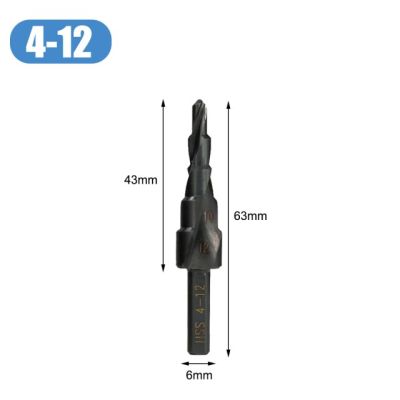 HH-DDPJHss Cobalt Step Stepped Drill Bit Set Nitrogen High Speed Steel Spiral For Metal Cone Triangle Shank Hole For Drilling Pvc Panel