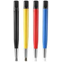 4Pcs/Set Rust Removal Brush Pen Glass Fiber / Brass /Steel /Nylon Brush Pen Shape Watch Parts Polishing Cleaning Tool