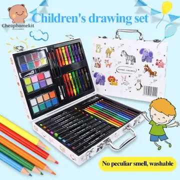 145PCS Kids Colouring Set Drawing Set Art Case Pencils Painting Kids Xmas  Gift