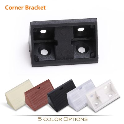 white black brown translucent yellow color options plastic corner bracket with cover