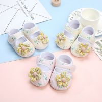 Spot parcel post Spring and Autumn New Beef Tendon Soft Soled Baby Shoes 0-1 Cute Floral-Year-Old Princess Womens Baby Toddler Shoes