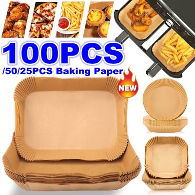 Disposable Air Fryer Parchment Paper Liners Non-Stick Cooking Paper Tray Oven Baking Mat Home Kitchen Air Fryer Accessories Baking Trays  Pans