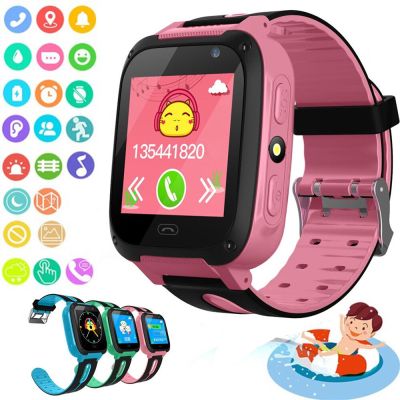 [2023ใหม่] นาฬิกาเด็กอัจฉริยะกันน้ำโทรนาฬิกา GPS อัจฉริยะป้องกันการสูญหายติดตามตำแหน่งนาฬิกาโทรศัพท์สำหรับเด็กสำหรับของขวัญเด็กชายหญิง