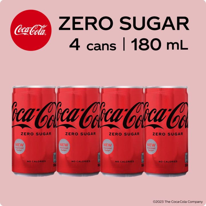 Coca-Cola Zero Sugar Mini Cans 180ml - Pack of 4 | Lazada PH