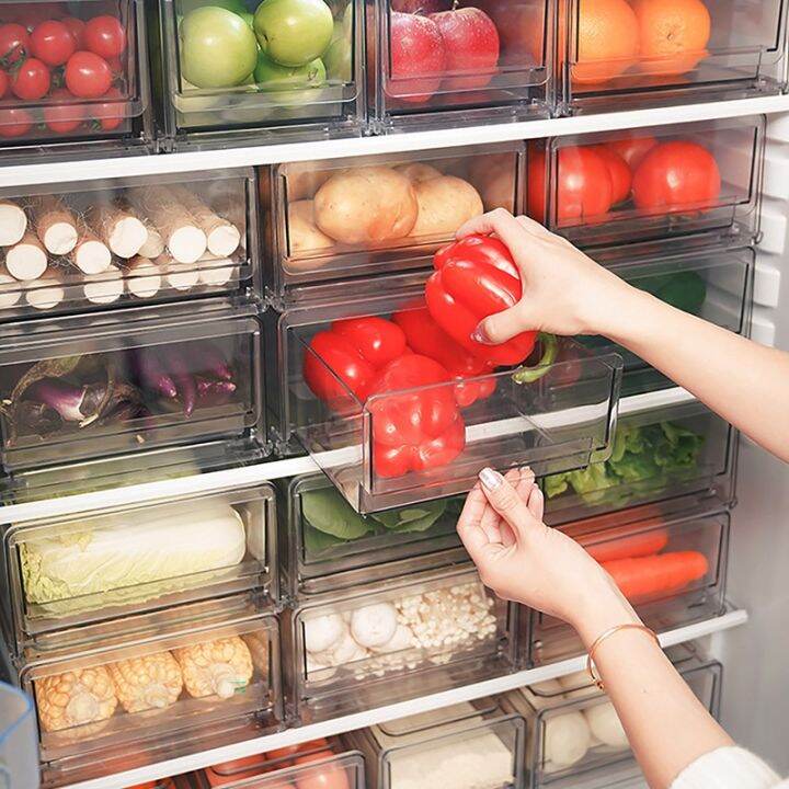 drawer-refrigerator-storage-box-fruit-transparent-organizer-bins-vegetable-meat-freezer-fridge-stackable-kitchen-items