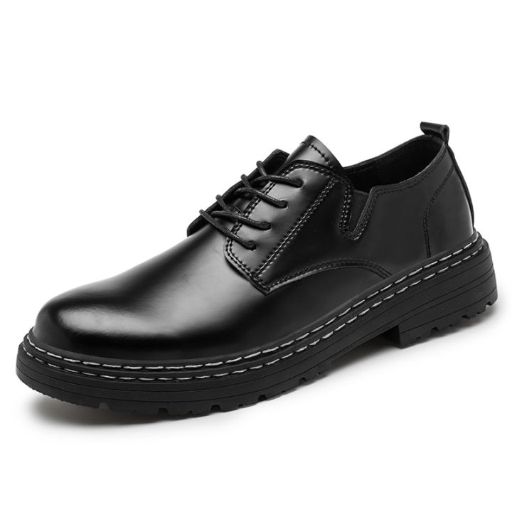 รองเท้าหนังหรูหราสไตล์ย้อนยุครองเท้าออกซ์ฟอร์ดสำหรับผู้ชาย-รองเท้าผ้าใบแฟชั่นระบายอากาศได้รองเท้าลำลองรองเท้าบูทพื้นหนาทำมือ