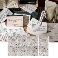 +【】 800Pcs Scrapbook Paper English Words Mini Dictionary Vintage Card Making Stationery Decoupage DIY Art School Tiny Junk Journal