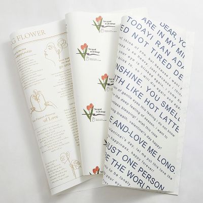 【YF】✲  5Pcs/Set 55x54cm Fashion Wrapping Paper Florist Supplies Packing Material Flowers
