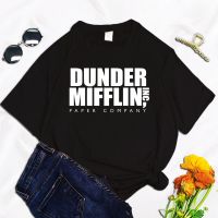 【Feb】 The Office TV Show Dunder Mifflin Paper Company print ladies T-shirt casual basics O-collar white shirt short sleeve T-shirts