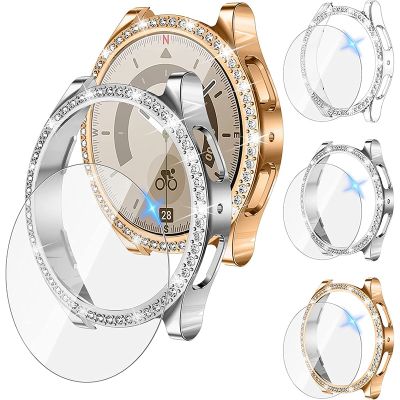 Diamond Case for Samsung Galaxy Watch 5/5 pro/4 40mm 44mm PC Cover All-Around Bumper Protector Galaxy watch4 classic 42mm 46mm Cases Cases