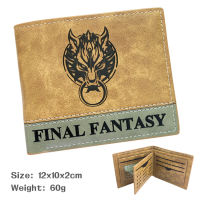 ผู้ชายผู้หญิง Bifold Wallet Final Fantasy คุณภาพสูง PU หนังการ์ดกระเป๋ากระเป๋าสตางค์สั้นรอบการ์ตูน Animation