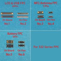 2-10PCS แบตเตอรี่ จอแสดงผล LCD การชาร์จ USB เสาอากาศ WiFi ขั้วต่อ FPC บนบอร์ดสําหรับ Samsung S22 Ultra Plus S22U 5G S908 S901 S906 U