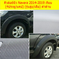 คิ้วล้อ6นิ้ว Navara 2014-2019 เรียบ (4ประตู/แคป) (รุ่นสูง/เตี้ย) ดำด้าน