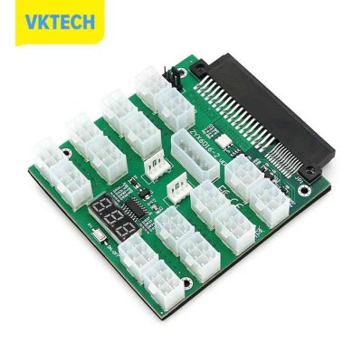 [Vktech] ATX 16x 6Pin แหล่งจ่ายไฟ Breakout Board สำหรับ Dell PSU BTC Mining การ์ดแสดงผล