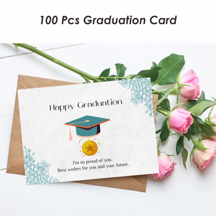 (100 Pcs) Happy Graduation Card / Kartu Ucapan Selamat Kelulusan ...