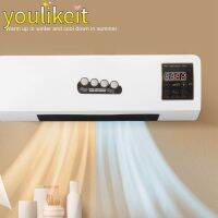 Yulikeit ฮีตเตอร์เครื่องปรับอากาศขนาดเล็ก220V ปลั๊กแบบยุโรปพัดลมเครื่องปรับอากาศติดผนังแบบพกพาสำหรับห้องน้ำห้องนอน