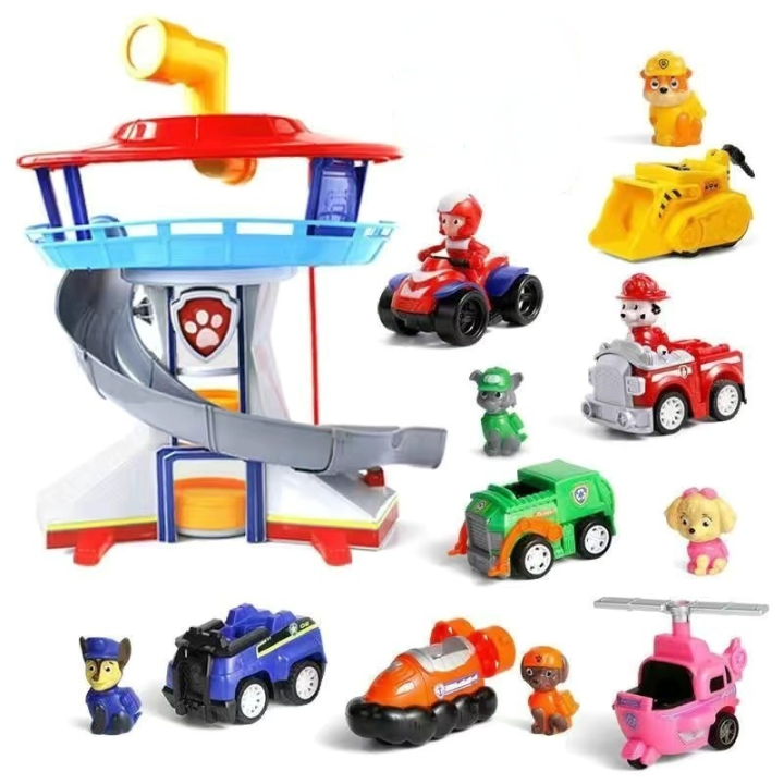 [COD] Paw Patrol Watchtower With Music Toy Car Rescue Bus Toy Set ...