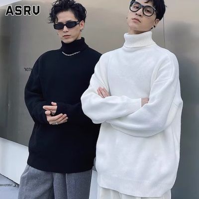 ASRV เสื้อกันหนาว ผช เสื้อกันหนาว ผู้ชาย สเวตเตอร์ชาย sweaters for men ฤดูใบไม้ร่วงและฤดูหนาวระดับไฮเอนด์คอเต่าเสื้อกันหนาวผู้ชายเกาหลีสไตล์ยอดนิยมชุดชั้นในหนาด้านล่างถักขี้เกียจ