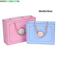 10pcs Size 40*31*10cm Wedding Candy Bag Fresh Tote Bag Crown Circle Gift PACKING BOXES Oversized Tote poke Paper pouch