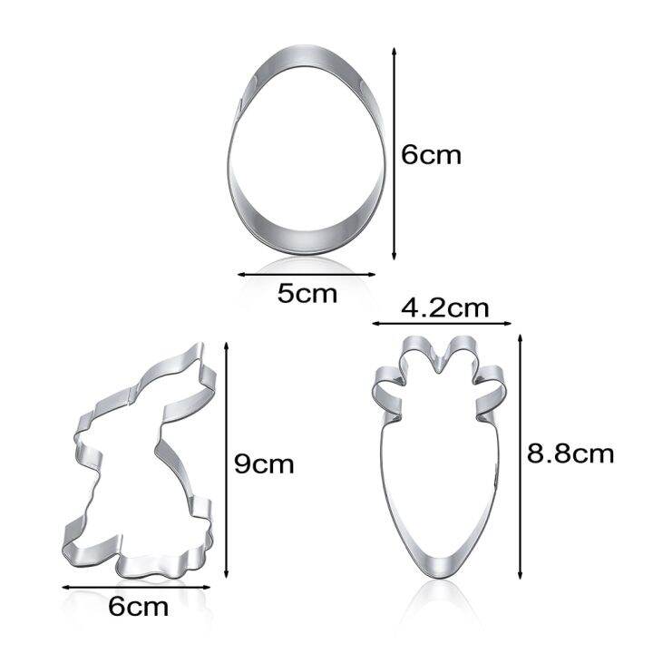 cod-congbiwu03033736-ธีมคริสต์มาสแม่พิมพ์บิสกิตที่ตัดคุกกี้อีสเตอร์สแตนเลสแม่พิมพ์ทำเค้กเครื่องมือทำขนมอบรูปกระต่ายไข่กวางเอลค์เกล็ดหิมะ1ชิ้น