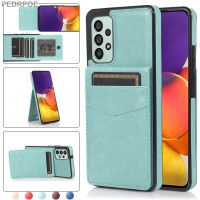 ?คุณภาพสูง?เคสหนังสำหรับ Samsung A71 A70S A72 A73 A72 A81 A90 A91 A30S A32 A33 A42 A40 A51 A50S A53เคสป้องกันโทรศัพท์ช่องใส่บัตร