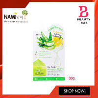 (แบบซอง) Nami lm Fresh Aloe - Lemon Brightening เจลอโล+เลม่อน กู้หน้าโทรม ผิวเนียนใส Gel 30g