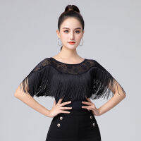 SS093 Latin Dance Bodysuit ผู้หญิงพู่และลูกไม้ Patchwork Design Latin Dance Tops สำหรับ Modern Ballroom เต้นรำ Performamnce