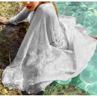 Sexy Beach Cover up  Shine Mesh Bohemian Dress Women Summer Beach Kimono Beachwear Pareos Kaftan Bikini Cover up Sarong