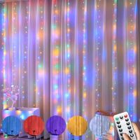 Curtain Garland Led String Lights Festival Christmas Decoration 6 Modes Usb Remote Control Holiday Fairy Lights For Bedroom Home