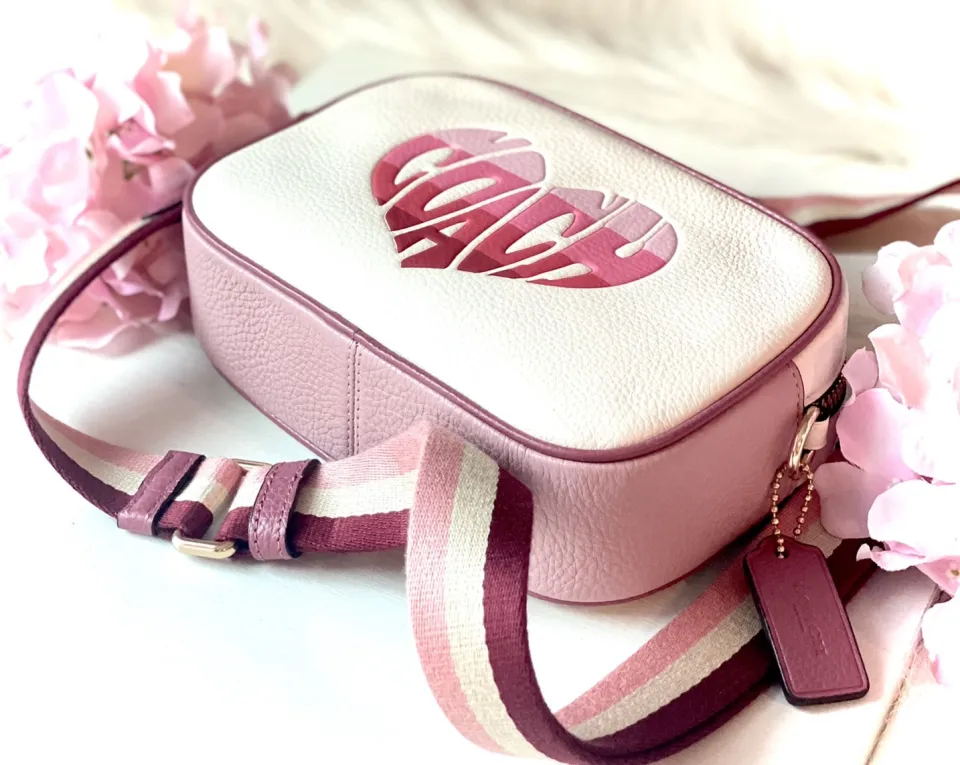 Coach Mini Jamie Camera Bag with Stripe Heart Motif