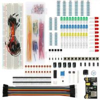 KJ57K ไฟ LED RGB ไฟแอลอีดี 830 Breadboard แพ็คต้านทาน โมดูลแหล่งจ่ายไฟ สำหรับ Arduino R3 ชุดชิ้นส่วนอิเล็กทรอนิกส์ ตัวต้านทานหลากหลายชุด ชุดสนุกอิเล็กทรอนิกส์ ชุด DIY อิเล็กทรอนิกส์