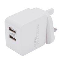 HAWEEL 2 USB Ports 1A 2.1A Travel Charger for iPhone Galaxy Huawei Xiaomi LG HTC and other smart phones(UK Plug)